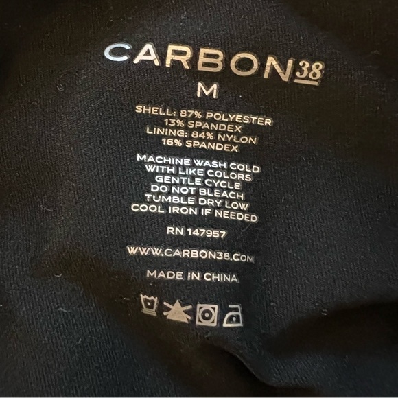 Carbon38 Flow Jumpsuit Black Activewear Workout Women’s Medium - Picture 14 of 14